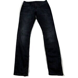 G-STAR RAW Womens Denim LYNN MID Skinny Leg Dark Wash Blue Biker Jeans Sz 27x32